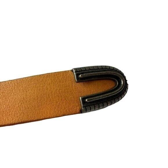 Free People Layered Up Leather Belt Orange NWT Western Boho Festival S/M - Picture 5 of 9